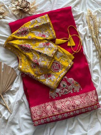 Designer Gajraj Beads Saree