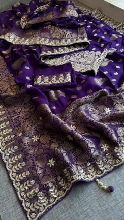 Pure Munga Silk Banarasi Weaving Saree