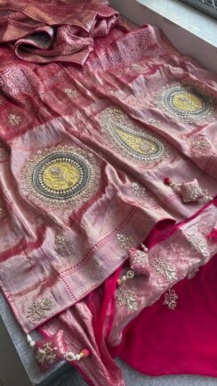 Pure Munga Silk Banarasi Weaving Saree