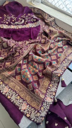 Pure Soft Khaddi Georgette Banarasi Weaving Saree