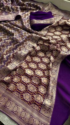 100 % Pure Khaddi Georgette Saree
