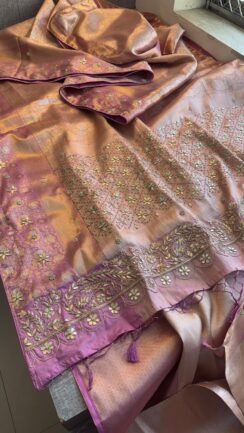 Pure Kanjivaram Silk Saree with Handwork