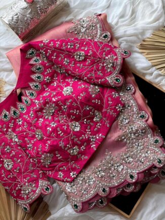 premium Tissue silk saree with handwork