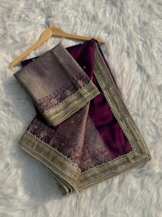 Banarasi Tissue Silk Saree with Stone Work