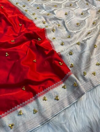 Most Viral Ghungru Saree in Mashru Katan Silk