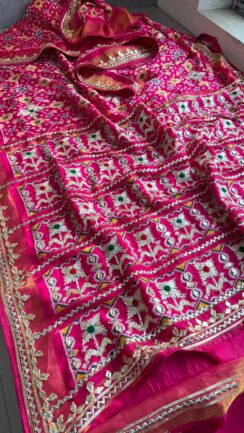 Pure Soft Silk Banarasi Saree with Gotapatti