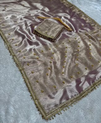 Metallic Soft Tissue Maharani Silk Ghunghroo Saree